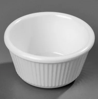 Winco RFM-4W - Ramekin, Fluted, 4 ounce, White (12 per Case) 