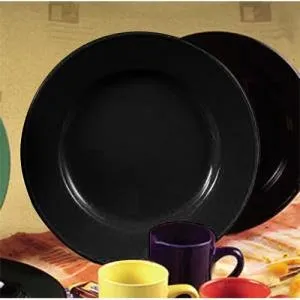 C.A.C. China CDE-16-BLK - Festiware Plate 10-5/8" - (1 Dozen per Case)