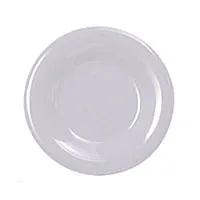 Thunder Group CR009W - Round Wide Rim Round Plate - White - 9" (12 per Case) 