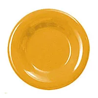 Thunder Group CR010YW - Round Wide Rim Round Plate - Yellow - 10.5" (12 per Case) 