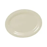 Thunder Group CR209V - Oval Platter - Ivory - 9-1/2" x 7-1/4" (12 per Case) 