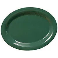 Thunder Group CR213GR - Oval Platter - Green - 13-1/2" x 10-1/2" (12 per Case) 