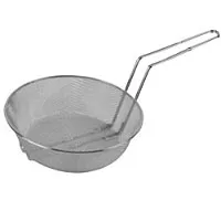 Thunder Group SLCB012F - Nickel Plated Round Mesh Culinary Basket 12" 