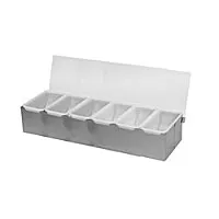 Thunder Group SLCN006 - Stainless Steel Condiment Dispenser 6 Compartment 