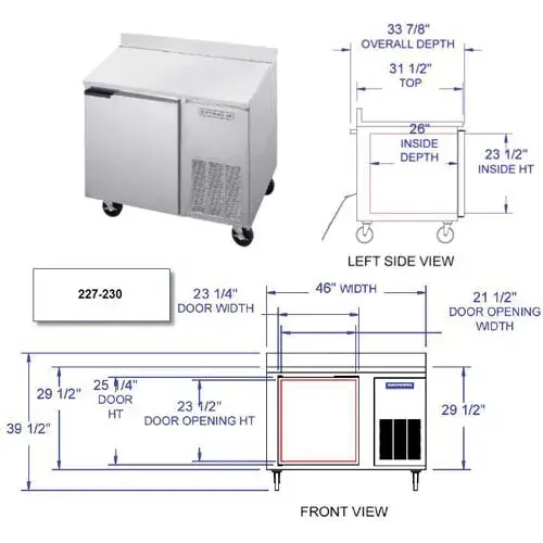Beverage Air - WTR46A - Worktop Refrigerator - 46"