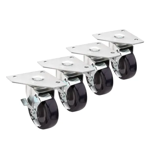 Krowne 28176S - Triangle Heavy Duty Plate Caster - 5" Wheel - Set of 4