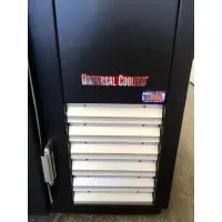 Universal Coolers BB48B - 48" Back Bar Cooler - Black Solid Doors 