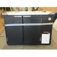 Universal Coolers BB60B - 60" Back Bar Cooler - Black Solid Doors 
