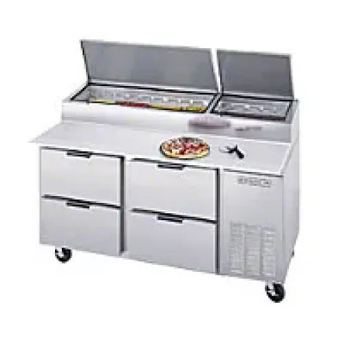 Beverage Air DPD67-4 - Pizza Prep Table w/ Drawers 67"