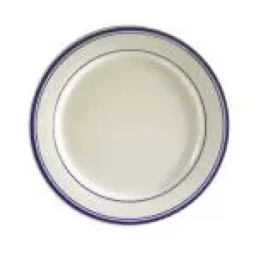 C.A.C. China BLU-21 - Blue Line Plate 12" - (1 Dozen per Case)