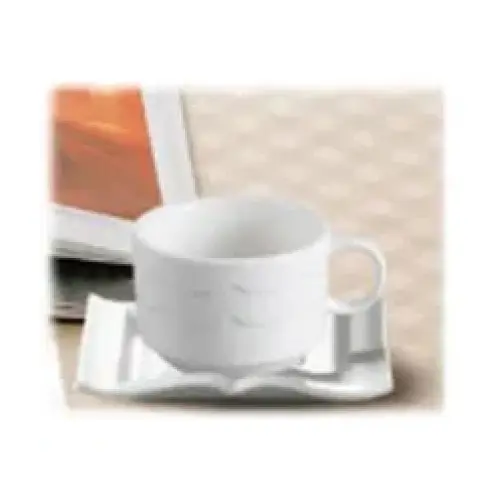 C.A.C. China GBK-1-S Goldbook Book-Shaped Stacking Tea Cup 8" - (3 Dozen per Case)