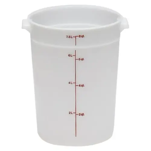 Cambro RFS8-148 - 8 qt Polyethylene Round Food Storage Container (12 per Case) 