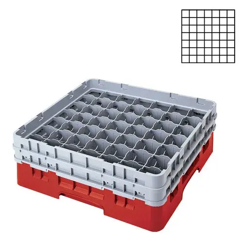 Cambro 49S318-163 - 49-Compartment Stemware & Tumbler Glass Rack - Camrack (5 per Case) 