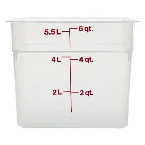 Cambro 6SFSPP-190 - 6 qt Polypropylene Food Storage Container - CamSquare (6 per Case) 
