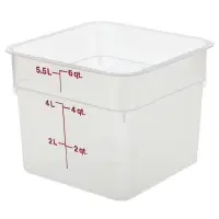 Cambro 6SFSPP-190 - 6 qt Polypropylene Food Storage Container - CamSquare (6 per Case) 