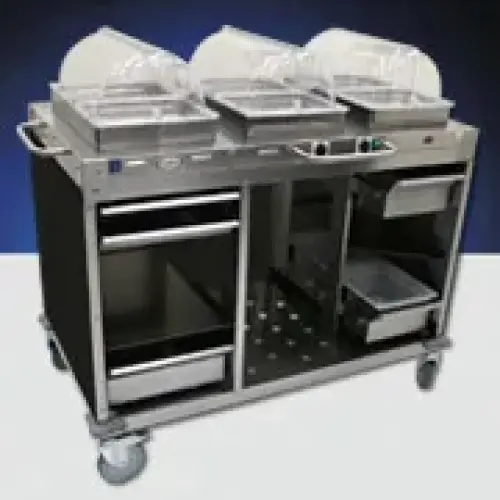 Cadco - CBCHC - Stainless Steel Mobile Hot / Cold Buffet Cart