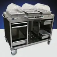 Cadco - CBCHHH - Stainless Steel Mobile Hot Buffet Cart