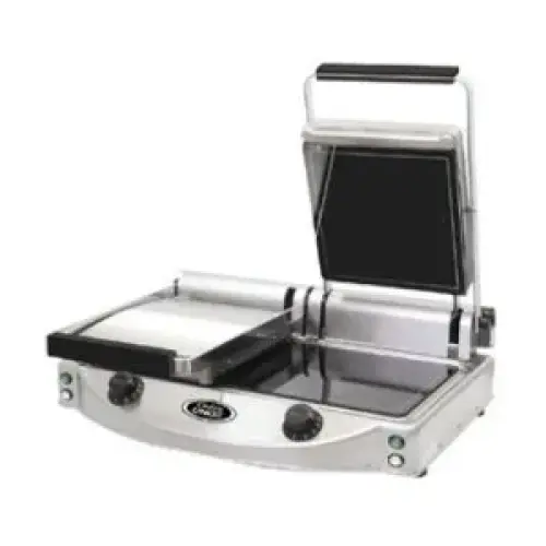 Cadco - CPG20F - Glass Ceramic Panini / Clamshell Grill - Double