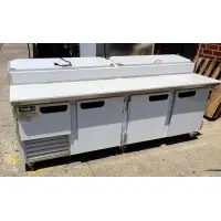 Leader ESPT96-M - Four Door 96" Pizza Prep Table - NSF Certified - Marble Top