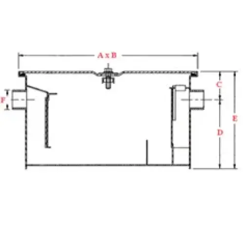 Universal LJ-20 - PDI Grease Interceptor Trap 20 lbs. / 10 GPM 