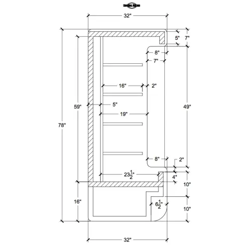 Universal Coolers OPC-4 - 48" Open Merchandiser