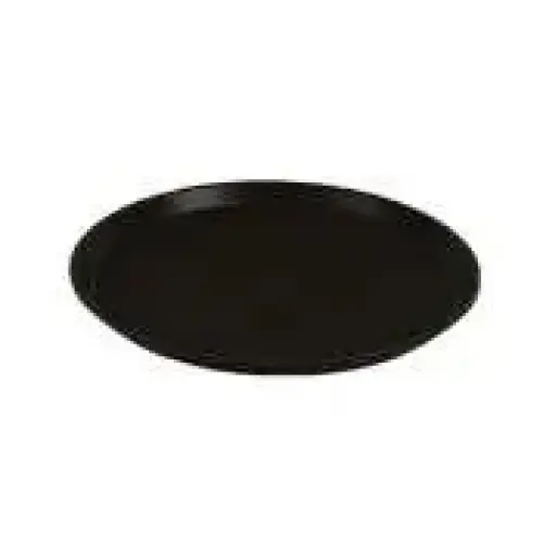 Thunder Group Brown Round Slip Resistant Serving Tray 14" (12 per Case) [PLST1400BR] 