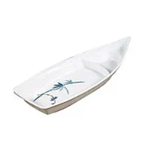 Thunder Group Sushi Boat - Blue Bamboo Collection 12" x 5-1/2" (12 per Case) [8005BB]