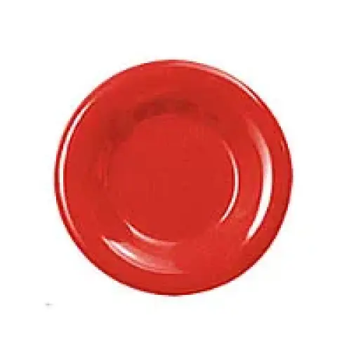 Thunder Group Round Wide Rim Round Plate - Pure Red - 7-1/2"  (12 per Case) [CR007PR]