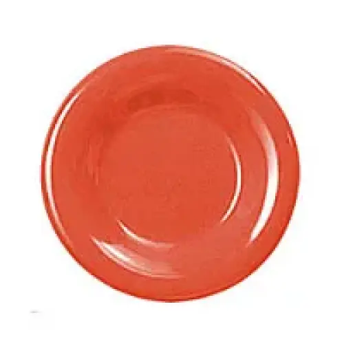Thunder Group Round Wide Rim Round Plate - Orange - 9"  (12 per Case) [CR009RD]