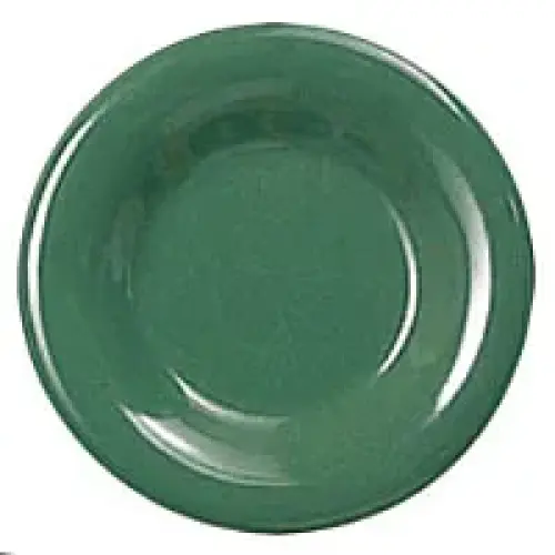Thunder Group Round Wide Rim Round Plate - Green - 12"  (12 per Case) [CR012GR]
