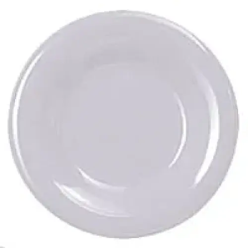 Thunder Group Round Wide Rim Round Plate - White - 12"  (12 per Case) [CR012W]