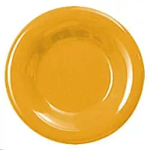 Thunder Group Round Wide Rim Round Plate - Yellow - 12"  (12 per Case) [CR012YW]