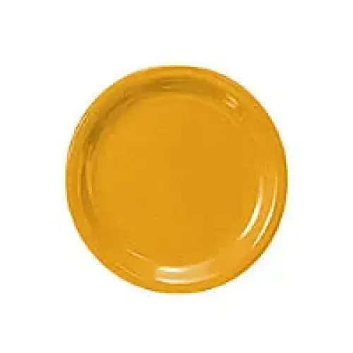 Thunder Group Narrow Rim Round Plate - Yellow - 6-1/2"  (12 per Case) [CR106YW]