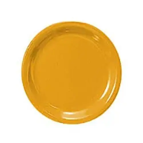 Thunder Group Narrow Rim Round Plate - Yellow - 7-1/4"  (12 per Case) [CR107YW]