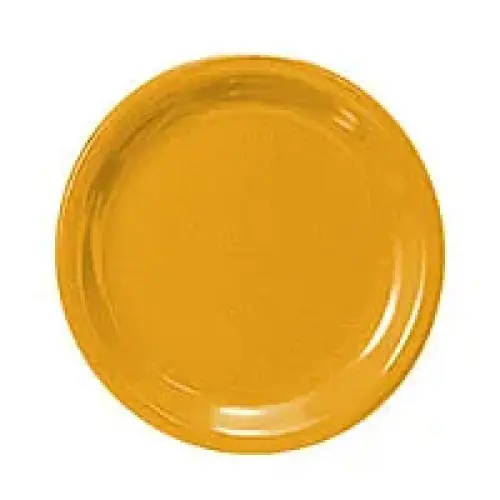 Thunder Group Narrow Rim Round Plate - Yellow - 9"  (12 per Case) [CR109YW]
