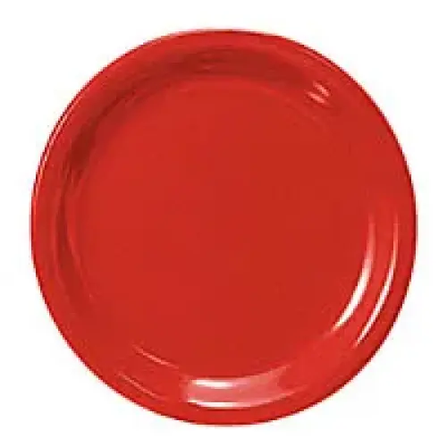 Thunder Group Narrow Rim Round Plate - Pure Red - 10-1/2"  (12 per Case) [CR110PR]