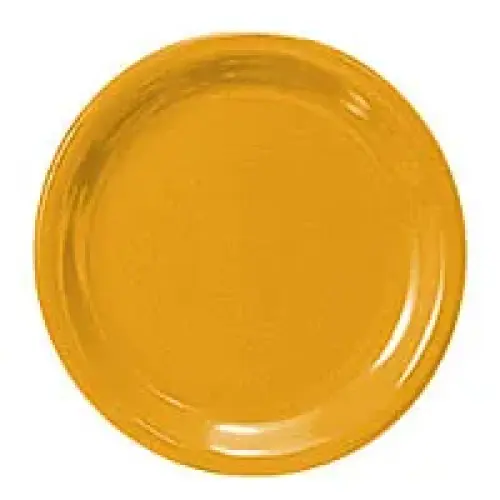 Thunder Group Narrow Rim Round Plate - Yellow - 10-1/2"  (12 per Case) [CR110YW]