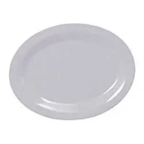 Thunder Group Oval Platter - White - 12" x 9" (12 per Case) [CR212W]