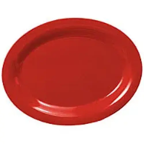 Thunder Group Oval Platter - Pure Red - 13-1/2" x 10-1/2" (12 per Case) [CR213PR]
