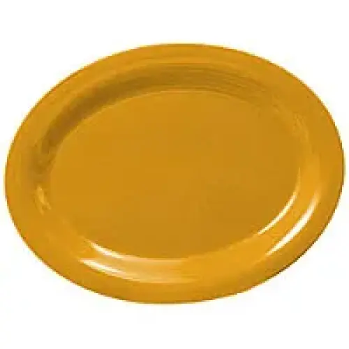 Thunder Group Oval Platter - Yellow - 13-1/2" x 10-1/2" (12 per Case) [CR213YW]