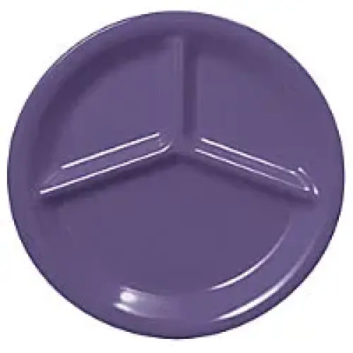 Thunder Group Three Compartment Plate - Purple - 10-1/4" (12 per Case) [CR710BU]