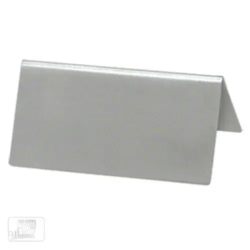 Update International TS-BLNK - 3" x 0.25" x 1.5" - Blank Stainless Steel Tent Sign 