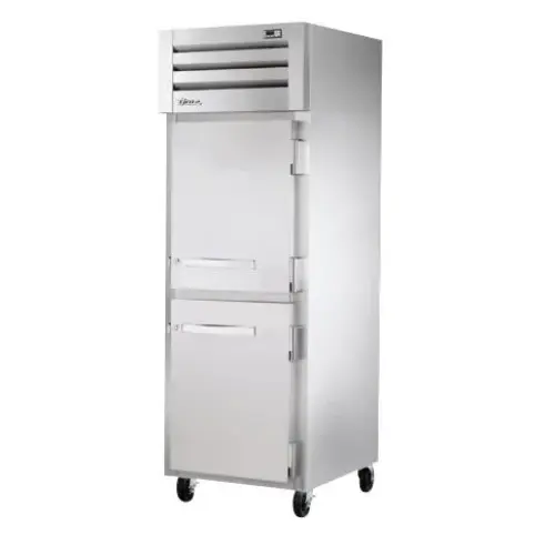 True STR1R-2HS 28" Spec Series Stainless Steel Half Door Reach In Refrigerator