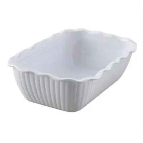 Winco Food Storage Container Crock, 10 x 7 x 3-in, White[ CRK-10W]