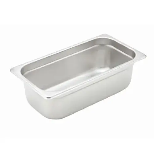 Winco 1/3 Size Anti-Jam Steam Pan- 4" Deep [SPJH-304]