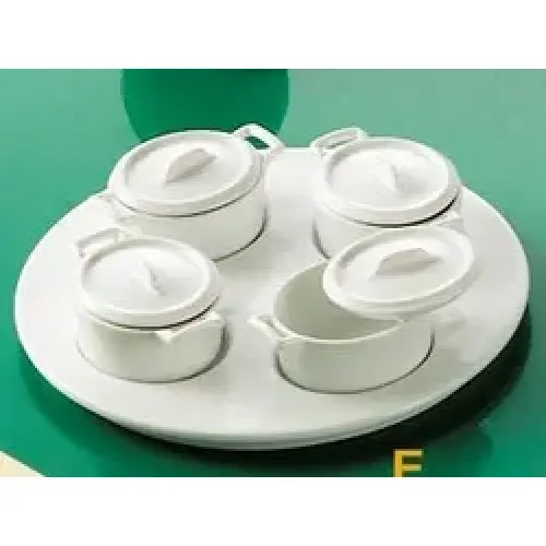C.A.C. China PT-B4 - Gourmet Collection Tray and Jar Set 8-1/4" - (6 Sets Per Case)